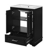 Daizy Bathroom Vanity with Built In Ceramic Sink | Cabinet Storage | Black