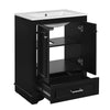 Daizy Bathroom Vanity with Built In Ceramic Sink | Cabinet Storage | Black