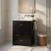 Daizy Bathroom Vanity with Built In Ceramic Sink | Cabinet Storage | Black
