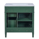 Roze Bathroom Vanity with Ceramic Sink | 3 Drawers | Green Wood 30"
