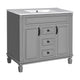 Gwen 36" Bathroom Vanity with Built In Sink | 2 Doors | Gray | Ceramic