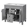 Gwen 36" Bathroom Vanity with Built In Sink | 2 Doors | Gray | Ceramic