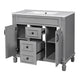Gwen 36" Bathroom Vanity with Built In Sink | 2 Doors | Gray | Ceramic