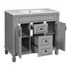 Gwen 36" Bathroom Vanity with Built In Sink | 2 Doors | Gray | Ceramic