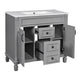 Gwen 36" Bathroom Vanity with Built In Sink | 2 Doors | Gray | Ceramic