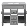 Gwen 36" Bathroom Vanity with Built In Sink | 2 Doors | Gray | Ceramic