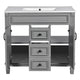 Gwen 36" Bathroom Vanity with Built In Sink | 2 Doors | Gray | Ceramic