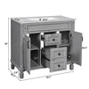 Gwen 36" Bathroom Vanity with Built In Sink | 2 Doors | Gray | Ceramic