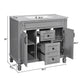 Gwen 36" Bathroom Vanity with Built In Sink | 2 Doors | Gray | Ceramic