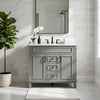 Gwen 36" Bathroom Vanity with Built In Sink | 2 Doors | Gray | Ceramic