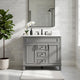 Gwen 36" Bathroom Vanity with Built In Sink | 2 Doors | Gray | Ceramic