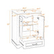 Daizy Bathroom Vanity with Ceramic Sink | Soft-Close Storage | White 24"