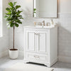 Daizy Bathroom Vanity with Ceramic Sink | Soft-Close Storage | White 24"