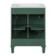 Quen Bathroom Vanity with Ceramic Sink | Gold Metal | Emerald Green 24"