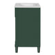 Quen Bathroom Vanity with Ceramic Sink | Gold Metal | Emerald Green 24"