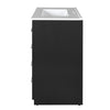 Sarba Bathroom Sink with Vanity Cabinet | Ceramic | Chrome | Black Wood 30"