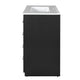 Sarba Bathroom Sink with Vanity Cabinet | Ceramic | Chrome | Black Wood 30"