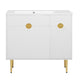 Fizra Bathroom Vanity with Resin Basin | Storage Cabinet | White Gold 36"