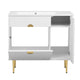 Fizra Bathroom Vanity with Resin Basin | Storage Cabinet | White Gold 36"
