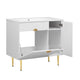 Fizra Bathroom Vanity with Resin Basin | Storage Cabinet | White Gold 36"