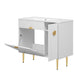 Fizra Bathroom Vanity with Resin Basin | Storage Cabinet | White Gold 36"