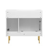 Fizra Bathroom Vanity with Resin Basin | Storage Cabinet | White Gold 36"