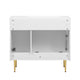 Fizra Bathroom Vanity with Resin Basin | Storage Cabinet | White Gold 36"