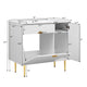 Fizra Bathroom Vanity with Resin Basin | Storage Cabinet | White Gold 36"