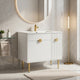 Fizra Bathroom Vanity with Resin Basin | Storage Cabinet | White Gold 36"