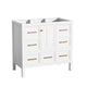 Hamza Bathroom Vanity Cabinet with 5 Drawers | White Wood 36" Wide