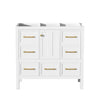 Hamza Bathroom Vanity Cabinet with 5 Drawers | White Wood 36" Wide