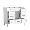 Hamza Bathroom Vanity Cabinet with 5 Drawers | White Wood 36" Wide