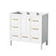Hamza Bathroom Vanity Cabinet with 5 Drawers | White Wood 36" Wide