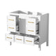 Hamza Bathroom Vanity Cabinet with 5 Drawers | White Wood 36" Wide