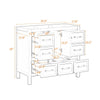 Hamza Bathroom Vanity Cabinet with 5 Drawers | White Wood 36" Wide
