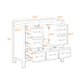 Hamza Bathroom Vanity Cabinet with 5 Drawers | White Wood 36" Wide