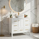 Hamza Bathroom Vanity Cabinet with 5 Drawers | White Wood 36" Wide
