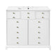 Ajax Ceramic Sink Bathroom Vanity | 2 Cabinet Doors | 2 Drawers | White 36"