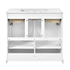 Ajax Ceramic Sink Bathroom Vanity | 2 Cabinet Doors | 2 Drawers | White 36"