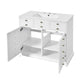 Ajax Ceramic Sink Bathroom Vanity | 2 Cabinet Doors | 2 Drawers | White 36"