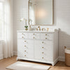 Ajax Ceramic Sink Bathroom Vanity | 2 Cabinet Doors | 2 Drawers | White 36"