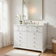 Ajax Ceramic Sink Bathroom Vanity | 2 Cabinet Doors | 2 Drawers | White 36"