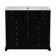 Ajax Bathroom Vanity with Sink | 2 Doors & 3 Drawers | Black | Ceramic 36"