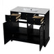 Ajax Bathroom Vanity with Sink | 2 Doors & 3 Drawers | Black | Ceramic 36"