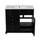 Ajax Bathroom Vanity with Sink | 2 Doors & 3 Drawers | Black | Ceramic 36"