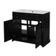 Ajax Bathroom Vanity with Sink | 2 Doors & 3 Drawers | Black | Ceramic 36"