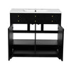 Ajax Bathroom Vanity with Sink | 2 Doors & 3 Drawers | Black | Ceramic 36"