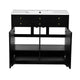 Ajax Bathroom Vanity with Sink | 2 Doors & 3 Drawers | Black | Ceramic 36"