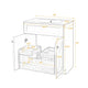 Trixie Bathroom Vanity with Ceramic Sink | Gold Metal | White Wood 30"