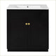 Trixie Bathroom Vanity with Ceramic Sink | Gold Metal | Black Wood 30"